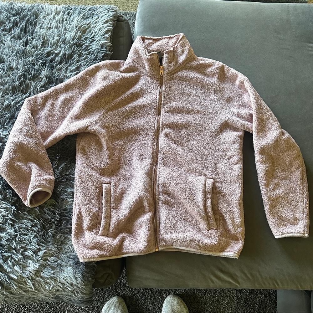 Volcom Soft Rose Zipper Pink Puffer Jacket Size Medium cozy Spring Easter